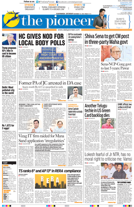 Hc Gives Nod for Local Body Polls