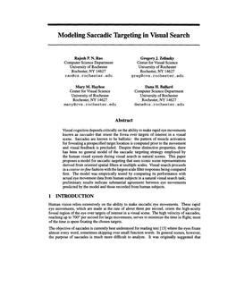 Modeling Saccadic Targeting in Visual Search