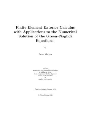 Finite Element Exterior Calculus with Applications to the Numerical Solution of the Green–Naghdi Equations