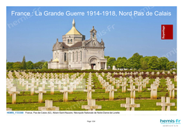 France : La Grande Guerre 1914-1918, Nord Pas De Calais