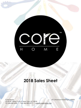 2018 Sales Sheet
