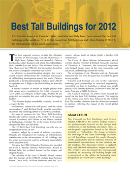 Best Tall Buildings for 2012