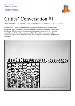 Critics' Conversation #1