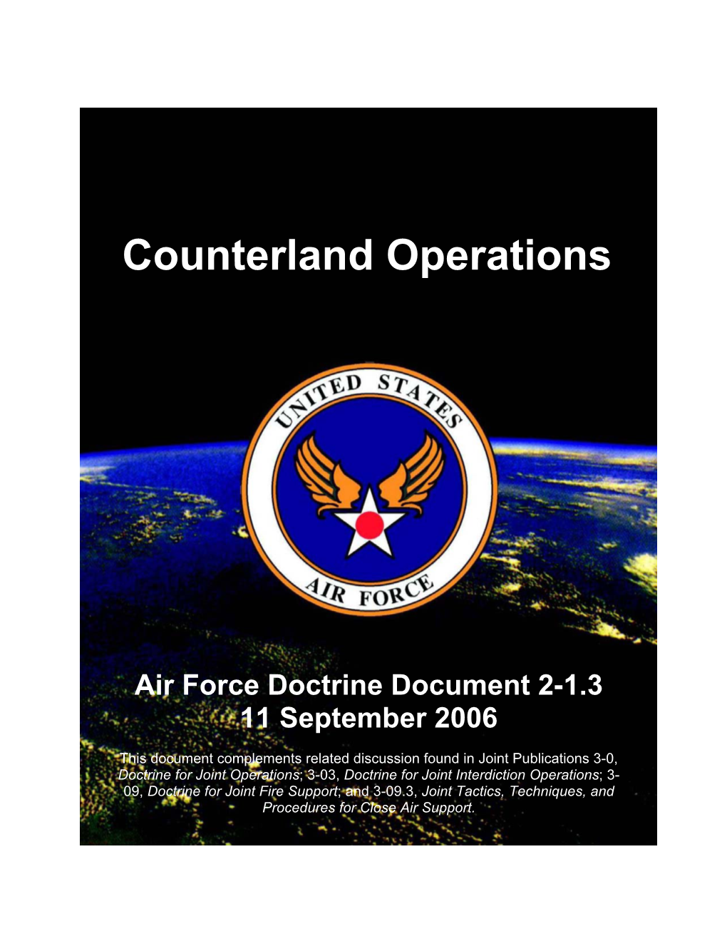 Counterland Operations (Pages 1-16)