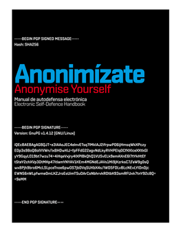 Anonymise Yourself