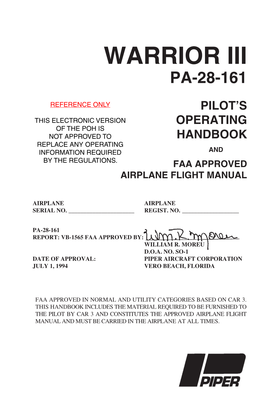 Pilots Operating Handbook (POH)