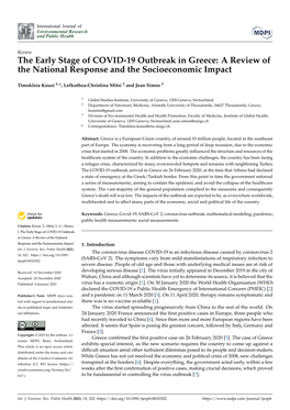 The Early Stage of COVID-19 Outbreak in Greece: a Review of the National Response and the Socioeconomic Impact