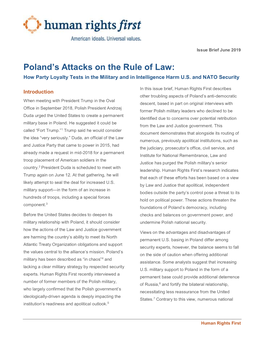 Poland's Attacks on the Rule of Law