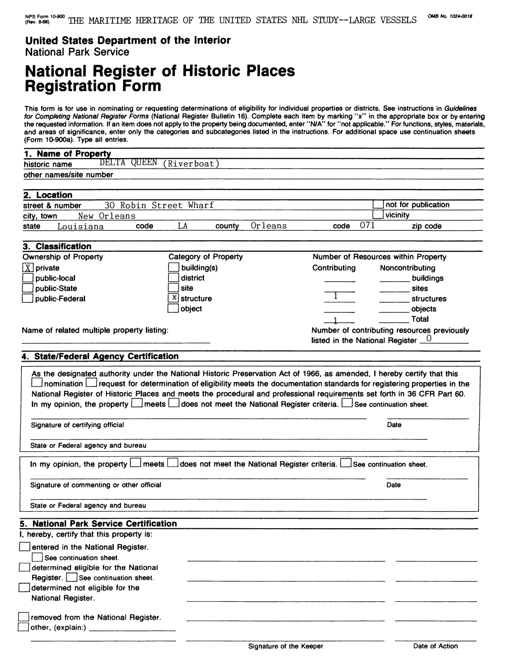 National Register of Historic Places Continuation Sheet