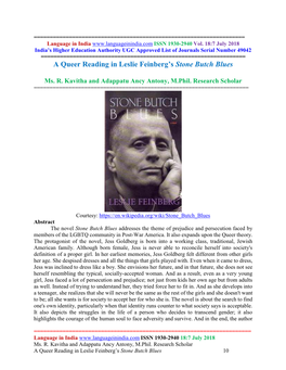 A Queer Reading in Leslie Feinberg's Stone Butch Blues
