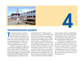 Transportation Element 4 His Chapter Describes San Bruno’S Vard/State Route 35