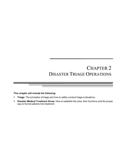 Disaster Preparedness-First Aid Medical Operations Instructor Guide