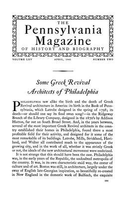 Pennsylvania Magazine of HISTORY and BIOGRAPHY