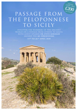 Passage from the PELOPONNESE to Sicily