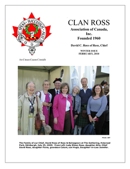 CLAN ROSS Association of Canada, Inc
