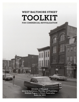 A Toolkit for Commercial Revitalization on West Baltimore