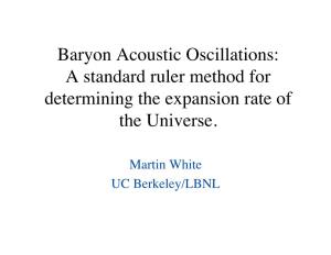 Baryon Acoustic Oscillations: a Standard Ruler Method for Determining the Expansion Rate of the Universe