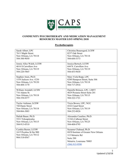 CAPS Spring 2018 Referral List.Pdf