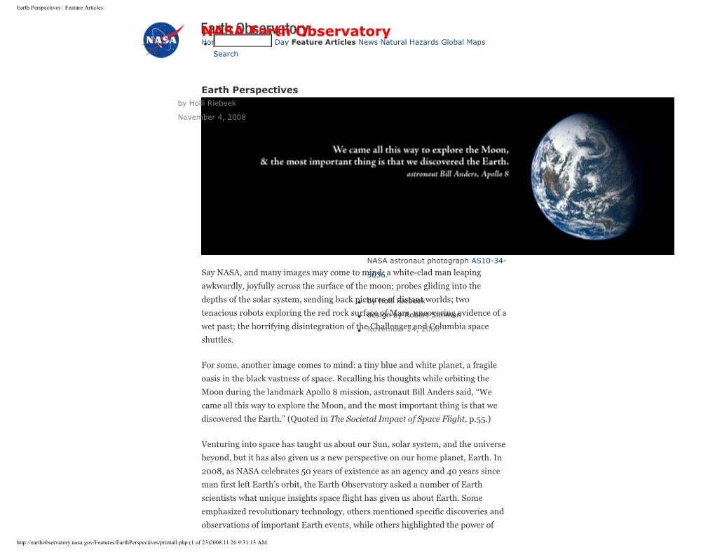 NASA Earth Observatory Home Image Of The Day Feature Articles News ...