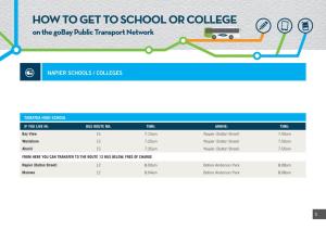 HOW to GET to SCHOOL OR COLLEGE on the Gobay Public Transport Network
