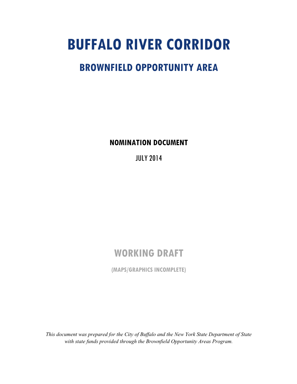 Buffalo River Corridor Brownfield Opportunity Area