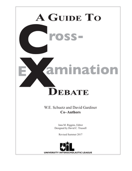 Cross–Examination in Debate