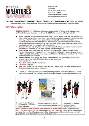 Jacklex Miniatures Painting Guide: French Intervention
