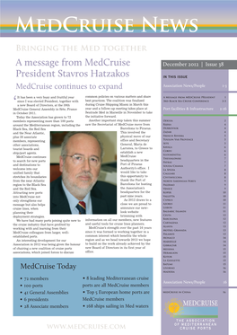MEDCRUISE Newsletter Issue 38 Dec 12 10/12/2012 10:21 Page 1 Medcruise News