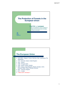 The Protection of Forests in the EU [Compatibiliteitsmodus]