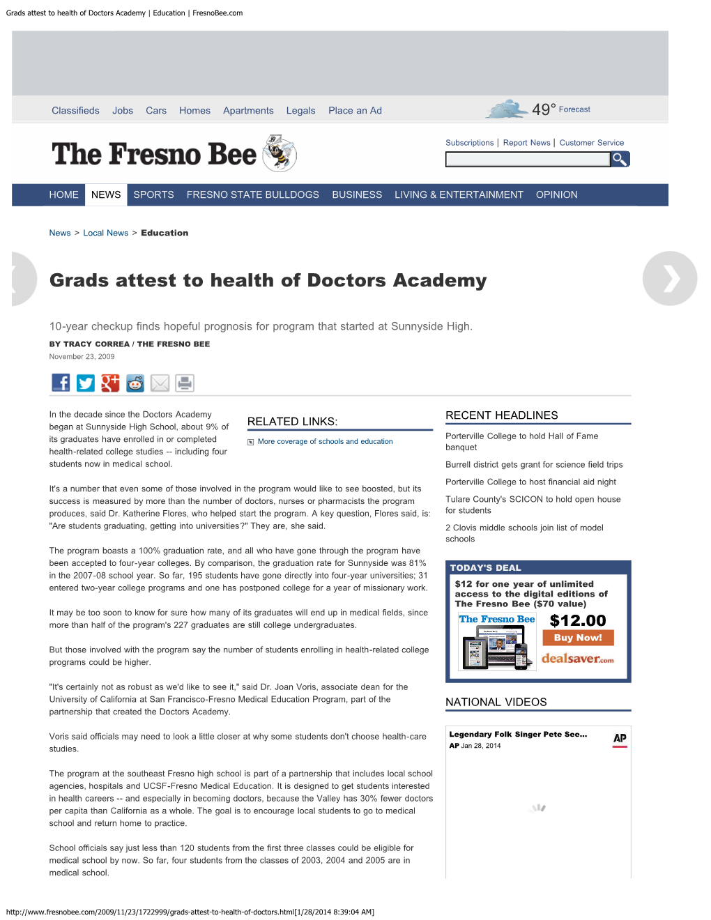 Grads Attest to Health of Doctors Academy | Education | Fresnobee.Com