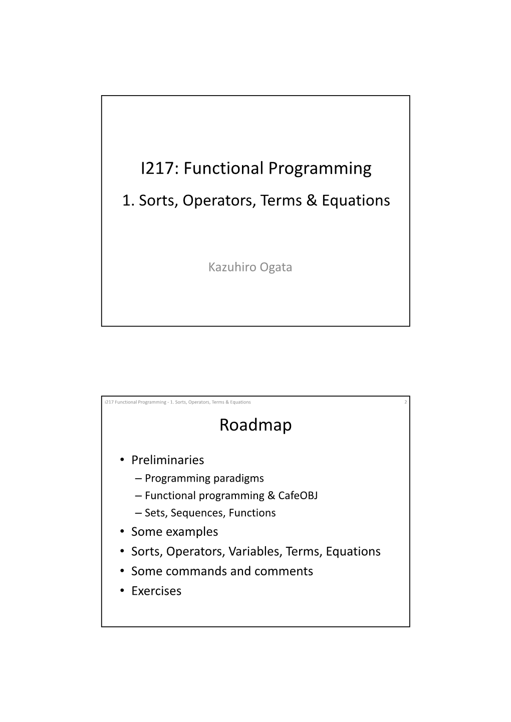 I217: Functional Programming 1