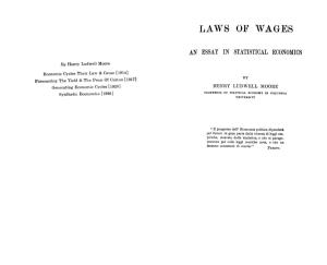 Laws of Wages