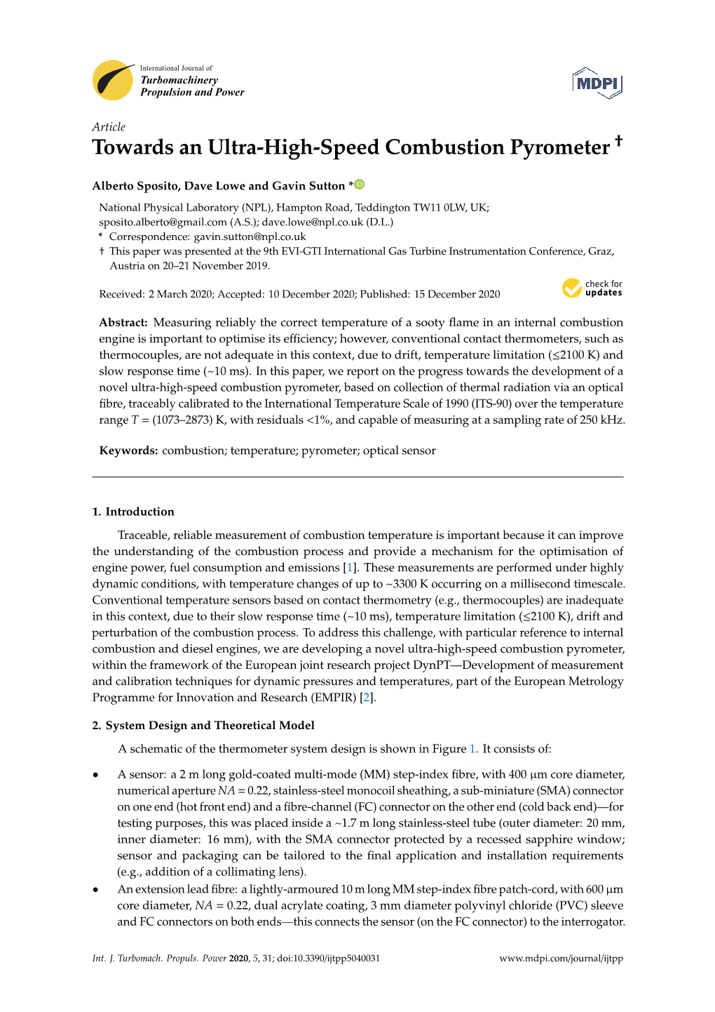 Towards an Ultra-High-Speed Combustion Pyrometer 