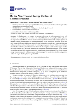 On the Non-Thermal Energy Content of Cosmic Structures