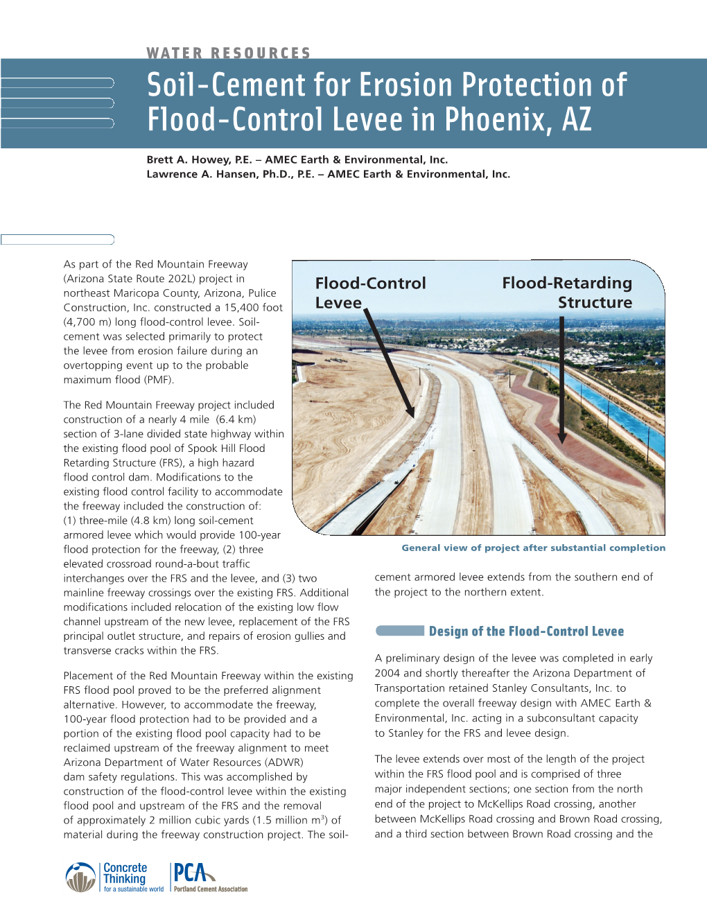 Soil-Cement for Erosion Protection of Flood-Control Levee in Phoenix, AZ