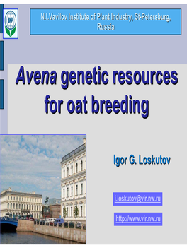 Avena Genetic Resources for Oat Breeding
