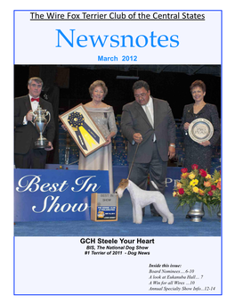 Newsnotes March 2012