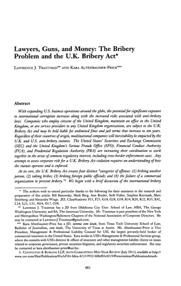 The Bribery Problem and the UK Bribery