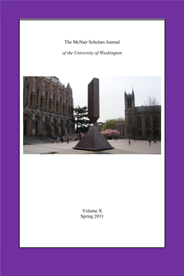 2011 Mcnair Scholars Journal