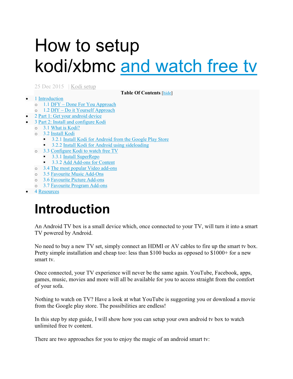 How to Setup Kodi/Xbmc and Watch Free Tv
