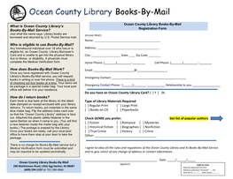 Books-By-Mail Application Form