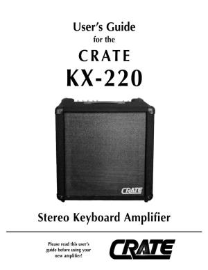 User's Guide Stereo Keyboard Amplifier