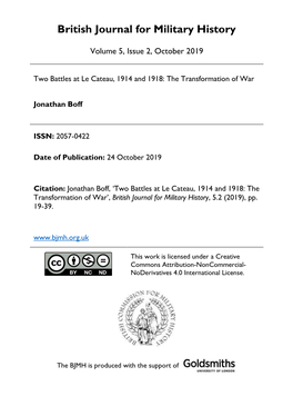 British Journal for Military History