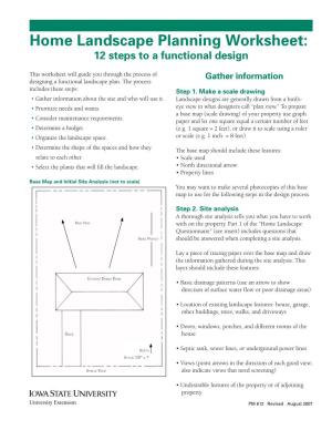 Home Landscape Planning Worksheet: 12 Steps to a Functional Design
