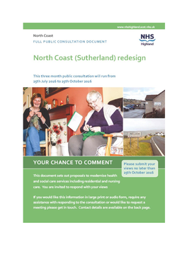 North Coast Sutherland Redesign Full Public Consultation
