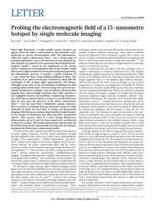 Probing the Electromagnetic Field of a 15-Nanometre Hotspot by Single Molecule Imaging