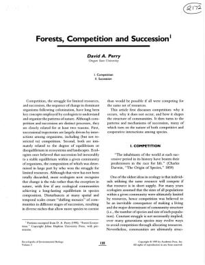 Forests, Competition and Succession'