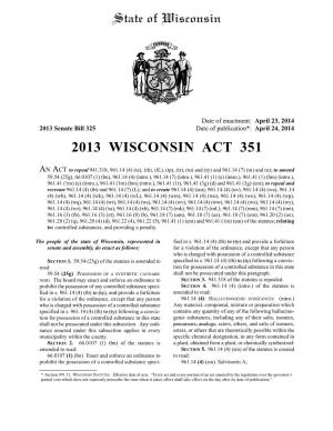 2013 Wisconsin Act 351