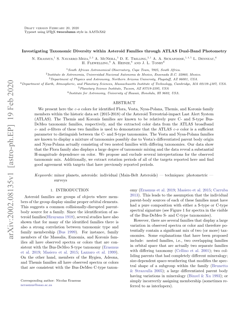 Investigating Taxonomic Diversity Within Asteroid Families Through ATLAS Dual-Band Photometry