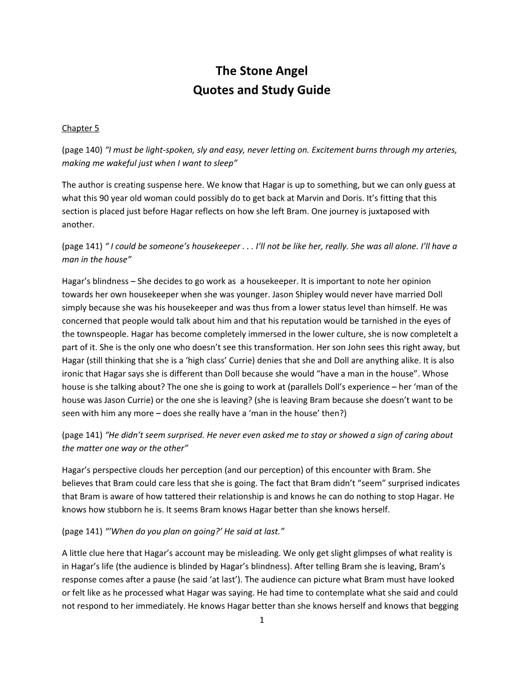 Quotes and Study Guide s1